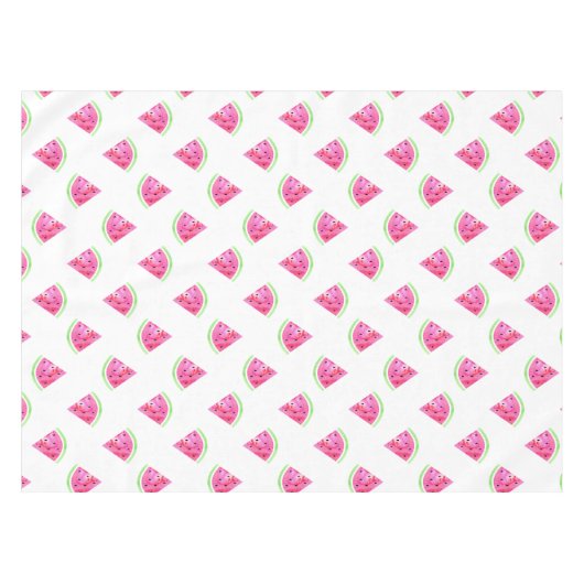 Wasserfarbe Wassermelone Tischdecke (Vorderseite (Horizontal))