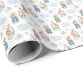 Wasserfarbe Wassermotorschiff Ballonbeere Geschenkpapier (Rolleneckpunkt)