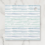 Wasserfarbe Wassersportjacht Babydusche Geschenkanhänger (Rückseite)