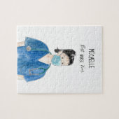 Wasserfarbe Weiblich Beste Krankenschwester je Mas Puzzle (Horizontal)