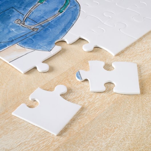 Wasserfarbe Weiblich Beste Krankenschwester je Mas Puzzle (Seite)