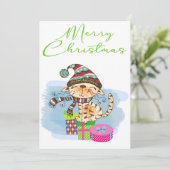 Wasserfarbe Weihnachten Weihnachten Weihnachten We (Stehend Vorderseite)