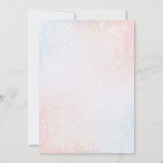 Wasserfarbe Weihnachtsbaum mit Geschenken Einladung (Rückseite)