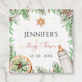 Wasserfarbe Weihnachtsdusche Geschenkanhänger