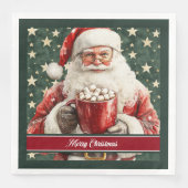 Wasserfarbe Weihnachtsmann Benutzerdefinierter Tex Serviette (Vorderseite)