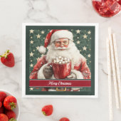 Wasserfarbe Weihnachtsmann Benutzerdefinierter Tex Serviette (Beispiel)