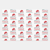 Wasserfarbe Weihnachtsmuster mit Namen Geschenkpapier Set (Vorderseite 2)