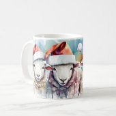 Wasserfarbe Weihnachtsschaf - Tasse (Vorderseite Links)