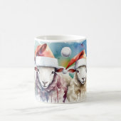 Wasserfarbe Weihnachtsschaf - Tasse (Mittel)