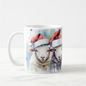 Wasserfarbe Weihnachtsschaf - Tasse (Links)