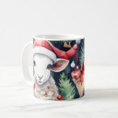 Wasserfarbe Weihnachtsschaf - Tasse (Vorderseite Links)