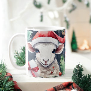 Wasserfarbe Weihnachtsschaf - Tasse