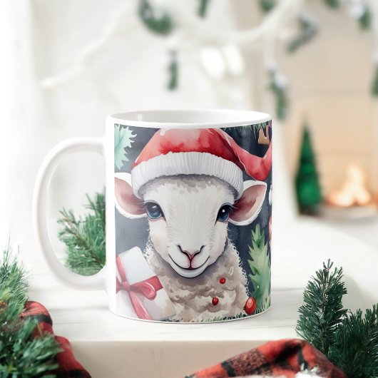 Wasserfarbe Weihnachtsschaf - Tasse