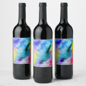 Wasserfarbe Weinetikett (Flaschen)