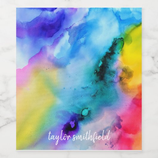 Wasserfarbe Weinetikett (Einzelnes Label)