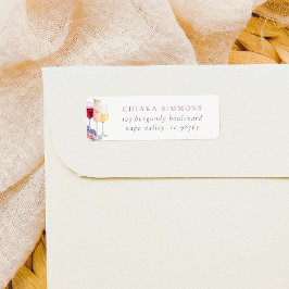 Wasserfarbe Weingläser Moderne Rücksendeadresse