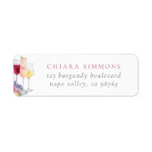 Wasserfarbe Weingläser Moderne Rücksendeadresse (Vorne)