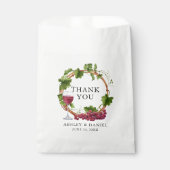 Wasserfarbe Weintrauben Trauben Trauung Vielen Dan Geschenktütchen (Vorderseite)