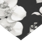 Wasserfarbe Weiße Orchidee, schwarz | Tischdecke (Schrägansicht)