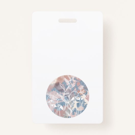 Wasserfarbe Weiße Wildblumen Ausweis (Vorderseite)