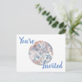 Wasserfarbe Weiße Wildblumen Einladungspostkarte (Stehend Vorderseite)