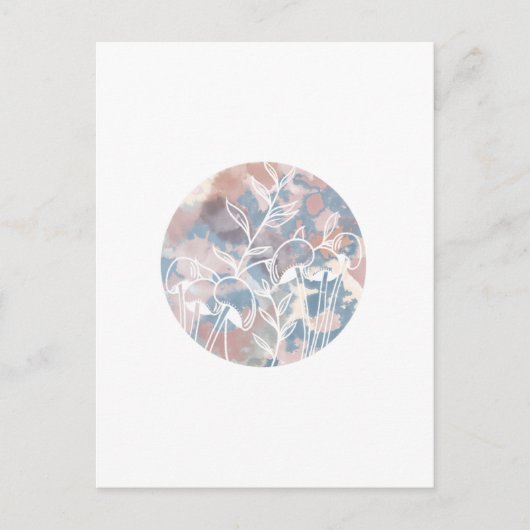 Wasserfarbe Weiße Wildblumen Postkarte (Vorderseite)