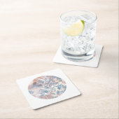 Wasserfarbe Weiße Wildblumen Rechteckiger Pappuntersetzer (Vor Ort)