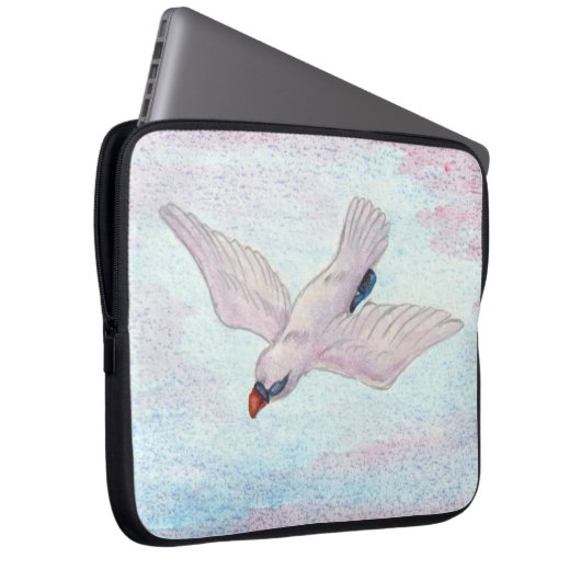 Wasserfarbe Weißer Adler Flying Reiki Laptopschutzhülle (Vorne Rechts)