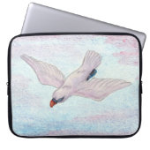 Wasserfarbe Weißer Adler Flying Reiki Laptopschutzhülle (Vorderseite)