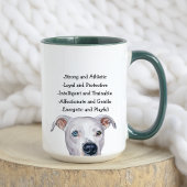 Wasserfarbe Weißer Amerikanischer Pitbull Pittie F Tasse