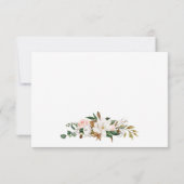 Wasserfarbe Weißer Magnolias Rosen Hochzeit RSVP Karte (Rückseite)