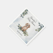 Wasserfarbe Welpe Dog Babydusche Napkins Serviette (Ecke)