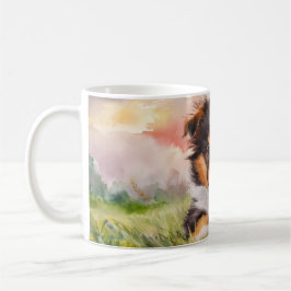 Wasserfarbe Welpe Kaffeetasse