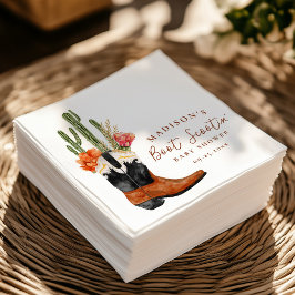 Wasserfarbe Western Boot Scootin' Babydusche Serviette