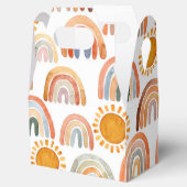 Wasserfarbe Whimsical Boho Rainbow and Sun Geschenkschachtel (Geöffnet)