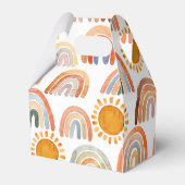 Wasserfarbe Whimsical Boho Rainbow and Sun Geschenkschachtel (Vorderseite)