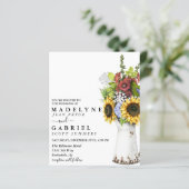 Wasserfarbe Whimsical Sonnenblume Rustikale Blüte (Stehend Vorderseite)