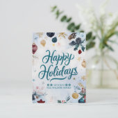 Wasserfarbe Whimsy Festliche Ornamente Weihnachten (Stehend Vorderseite)