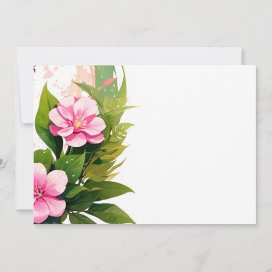 Wasserfarbe Whiskers Tiger Baby Dusche Einladung (Rückseite)