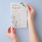 Wasserfarbe Wie gut kennen Sie die Karte des Braut (Handgriff)