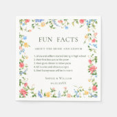 Wasserfarbe Wildblume Boho Wedding Serviette (Vorderseite)