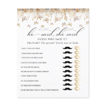 Wasserfarbe Wildblume Whimsical Bridal Game