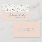 Wasserfarbe Wilde Florals Botanischer Creme Peach Visitenkarte (Vorne/Hinten)