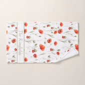 Wasserfarbe Wilde Poppies Badhandtuch Set (Handtuch)