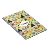 Wasserfarbe Wilde Tiersafari Jungle Muster Notizblock (Rechte Seite)