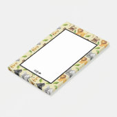 Wasserfarbe Wilde Tiersafari Jungle Muster Post-it Klebezettel (angewinkelt)
