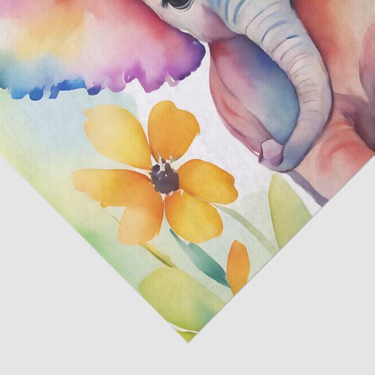 Wasserfarbe Wildtiere Elefant Seidenpapier (Ausschnitt)