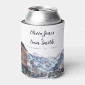 Wasserfarbe Willkommen bei der Hochzeit von Tellur Dosenkühler (Kanne Vorderseite)