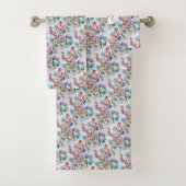 WASSERFARBE WIMSICAL FLORAL BADHANDTUCH SET (Insitu)