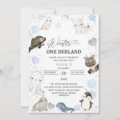 Wasserfarbe Winter Arktis Baby dreht sichEinladung Einladung (Vorderseite)